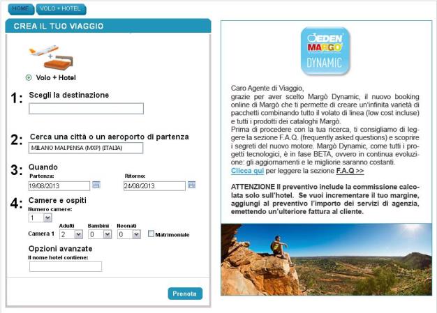 Eden Viaggi: Margò si arricchisce del nuovo booking online “Margò Dynamic”