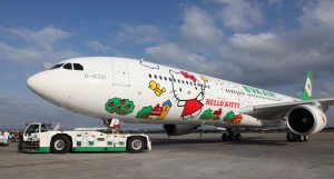 Eva Air, il B777-300er con la livrea di Hello Kitty sulla rotta Taipei-Los Angeles