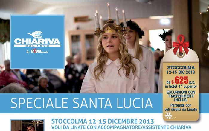 Chiariva vola a Stoccolma per la festa di Santa Lucia