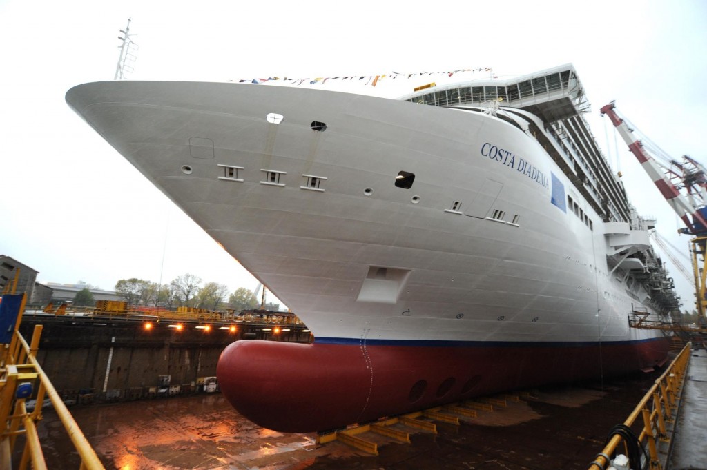 Costa Diadema, cerimonia del varo tecnico a Porto Marghera