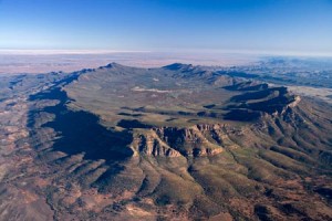 Wilpena Pound, Flinders Ranges, South Australia, Australia - aerial