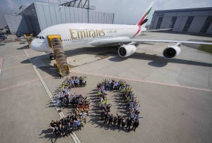 Emirates accoglie in flotta in cinquantesimo A380