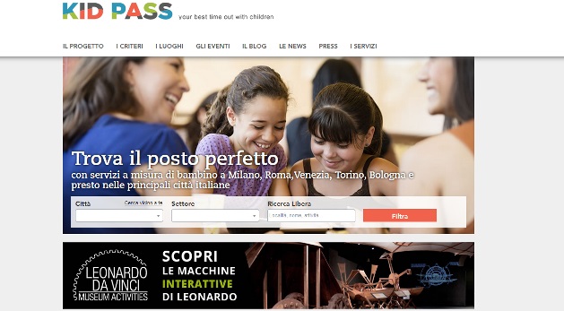 Kid Pass: un sistema informativo per trovare strutture ed eventi kid–friendly