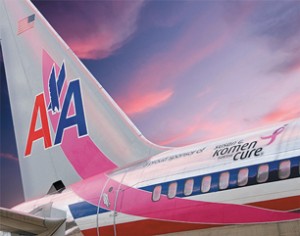 American Airlines, raccolta fondi contro il tumore al seno