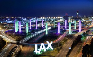 L'ingresso del Los Angeles international airport "Lax"