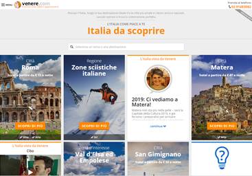 Venere.com presenta la sezione “Italia da scoprire”