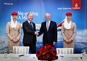 Emirates vola a Copenhagen con l’A380 configurato a due classi