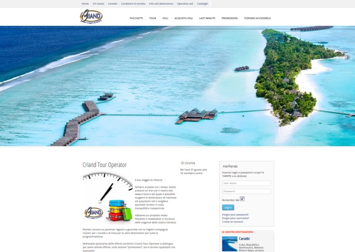 Criand rinnova il sito web