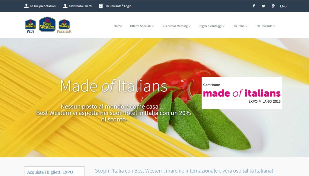 Best Western: per l’Expo 20% di sconto agli italiani residenti all’estero