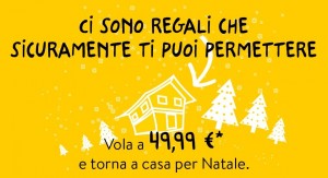 Vueling, promozione natalizia a 49,99 euro