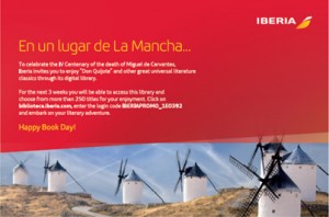 Iberia celebra l’anniversario di Cervantes