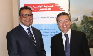 Moez Ben Rejeb, direttore generale e Ali Miaoui, gm Italia di Tunisair