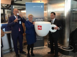 United Airlines porta a bordo illycaffè