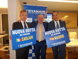 Ryanair investe su Verona: novità su Cagliari e Madrid