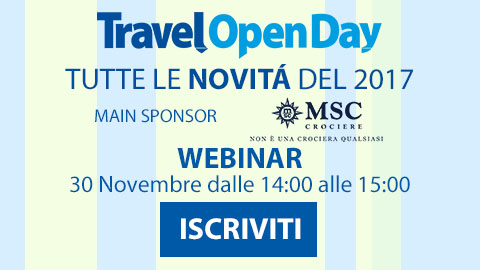 Webinar Travel Open Day: tutte le novità del 2017