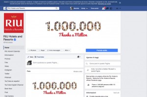 Riu Hotels conta il milione di fan su Facebook