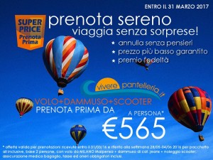 Vivere Pantelleria lancia il “Prenota Sereno”