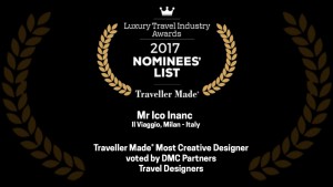 Nomination ai Luxury Travel Industry Awards per Ico Inanc, Il Viaggio