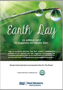 Best Western Italia partecipa alla Giornata mondiale della Terra