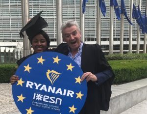 Ryanair è partner dell’Erasmus Student Network
