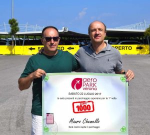AeroParkVerona festeggia la millesima auto