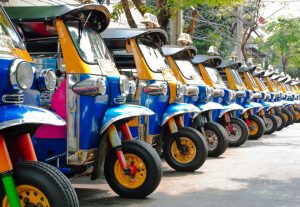 Un tuk-tuk thailandese al Gp di Formula 1 in Ungheria
