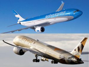 Etihad e Aerolineas Argentinas in code share