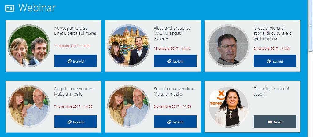 Albatravel, Malta, Croazia, Ncl: ecco i prossimi webinar