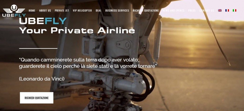 Ubefly, ecco la Uber dei cieli