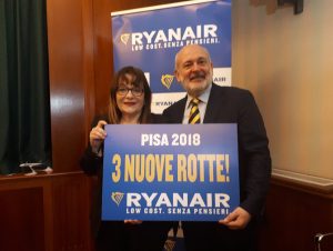Ryanair investe su Pisa, in arrivo tre nuove rotte