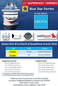 Superfast Ferries: cambiano le date del roadshow a bordo delle navi