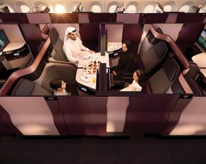 La Qsuite di Qatar Airways debutta sulla rotta per Canberra (via Sydney)