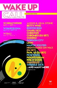 W Hotels a ritmo di musica con il festival Wake up call
