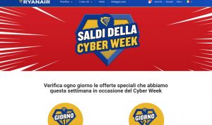 Ryanair lancia oggi la sua Cyber Week