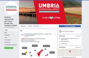 L’aeroporto di Perugia sbarca sui canali social