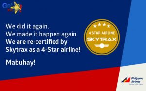 Skytrax conferma le 4 stelle per Philippine Airlines