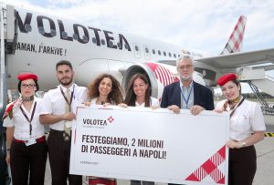 Volotea festeggia a Napoli i 2 milioni di passeggeri in sei anni