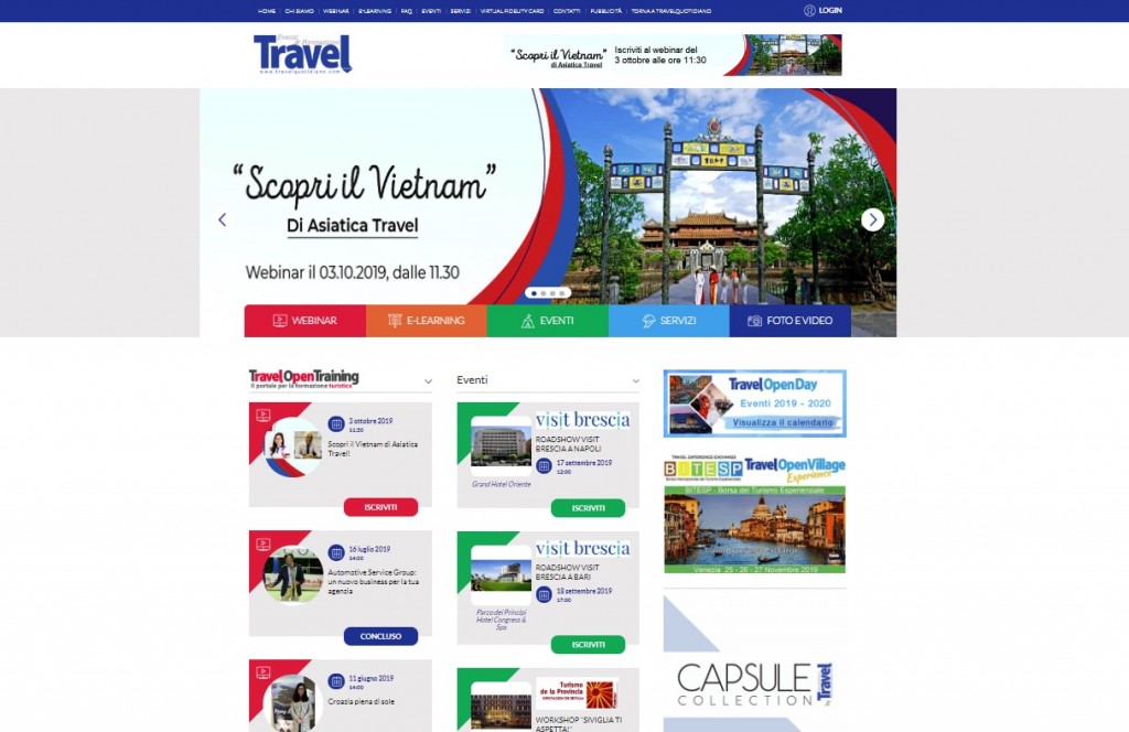 Eventi & Webinar: la nuova area web di Travel Quotidiano