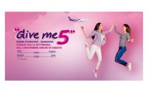 Thai Airways promuove il quinto volo da Roma con le tariffe Give me 5!