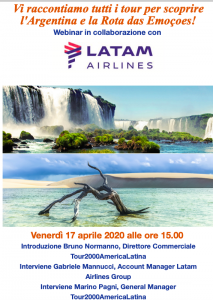 Tour2000AmericaLatina: un webinar per Argentina e Brasile