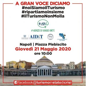 Aidit e agenzie di viaggio unite: manifestazione a Napoli il 21 maggio 2020