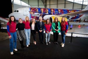 Vueling: la livrea di un A320 celebra la partnership con il Barça femminile