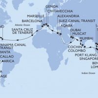 Msc Crociere apre le prenotazioni per la World Cruise 2028