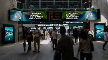 Costa Crociere rafforza la campagna di comunicazione, i Fiordi e l’Eclissi protagonisti a Cadorna e in Stazione Centrale a Milano