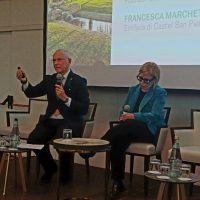 Carlo Gherardi, founder di Palazzo di Varignana e Francesca Marchetti, sindaca di Castel San Pietro Terme