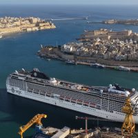 Msc Poesia comincia il refitting in dry dock a Malta