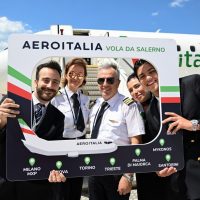 Aeroitalia: taglio del nastro per la nuova base all'aeroporto di Salerno