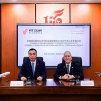 Royal Jordanian ed Air China alleate per il lancio del primo volo diretto Amman-Pechino