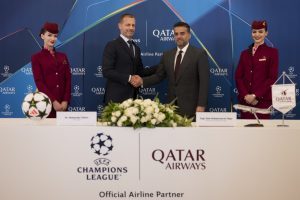 Qatar Airways a tutto calcio: sponsor ufficiale della Champions League fino al 2030