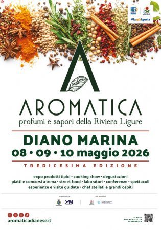 Aromatica 2026, a Diano Marina il Festival delle eccellenze del ponente ligure